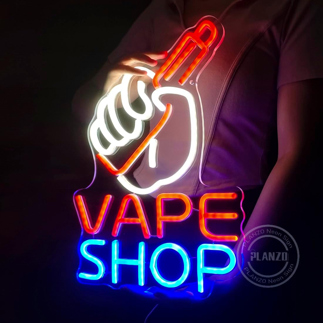 LED付き電子タバコのネオンサイン,タバコ,ビジネスストア, - Vaping Store のレビューと価格
