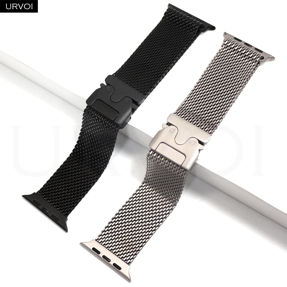 URVOI チタン製 ミラネーゼループ Apple Watc - Mesh Coil Strip のレビューと価格